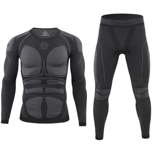 Outdoor Thermal Underwear Set Long Sleeve Tops Pants Hunting Underwear Army Tactical Gear Hiking Military Camping Warm Clothes