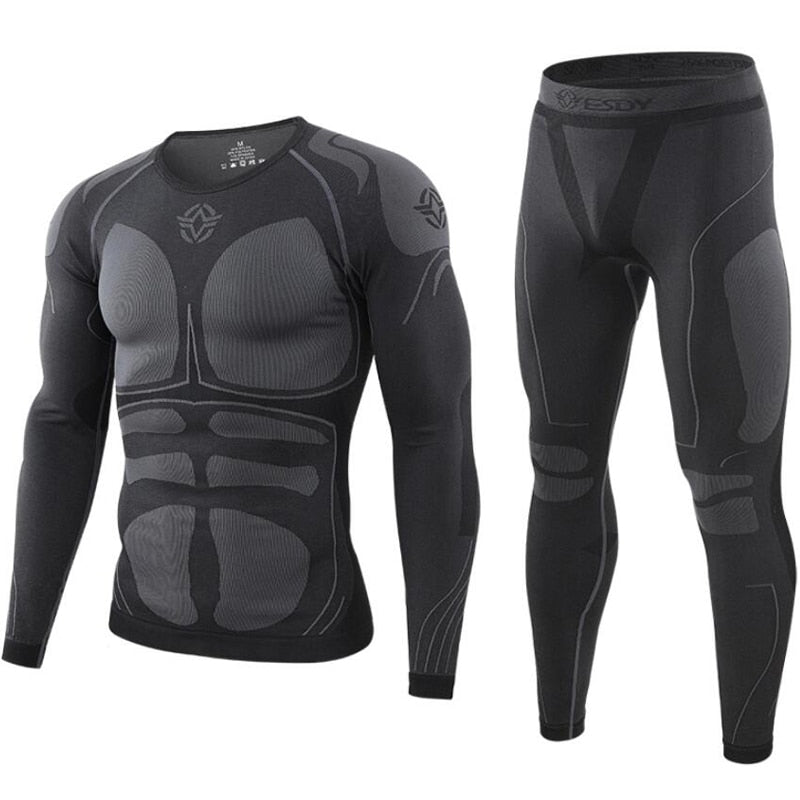 Outdoor Thermal Underwear Set Long Sleeve Tops Pants Hunting Underwear Army Tactical Gear Hiking Military Camping Warm Clothes