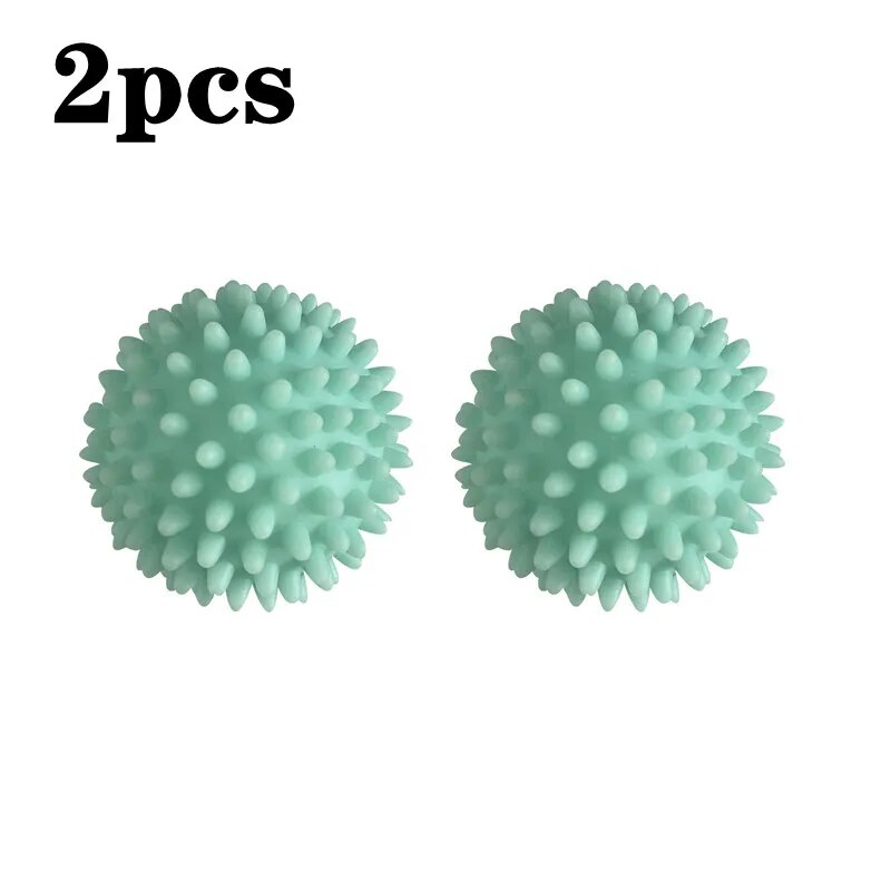 PVC Dryer Ball Reusable Laundry Balls Washing Machine Drying Fabric Softener Ball Hair Remover Clothes Cleaning Laundry Accessry 2pcs 3