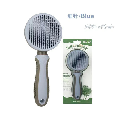 Pet Dog Cat Hair Brush Dog Comb Grooming And Care Cat Brush Stainless Steel Comb For Long Hair Dogs Cleaning Pets Dogs Supplies Blue China