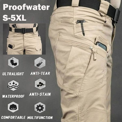 Plus Size 6XL Cargo Pants Men Multi Pocket Outdoor Tactical Sweatpants Military Army Waterproof Quick Dry Elastic Hiking Trouser