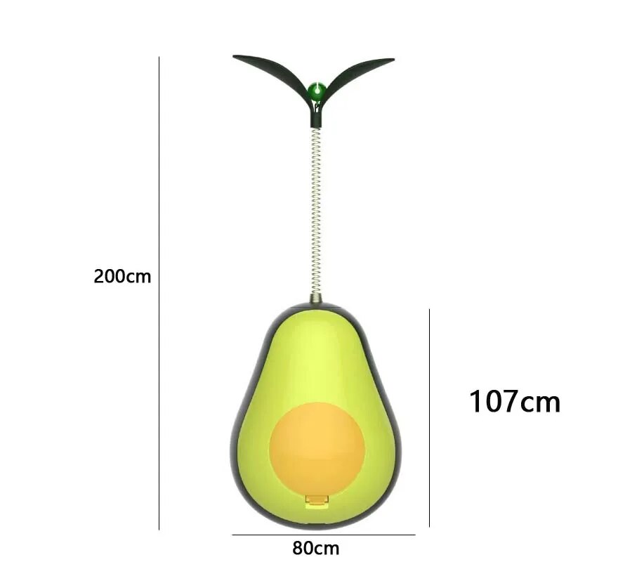 Popular new cat toy avocado shaped multifunctional mint ball leaked Roly-poly toy cat toy avocado
