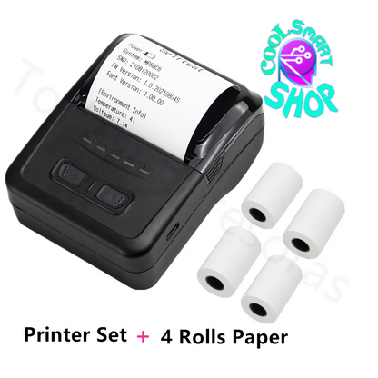 Portable Mini 58mm Wireless Thermal Receipt Ticket Printer Mobile Phone Bill Machine Bluetooth Printer Type-C Battery Recargable