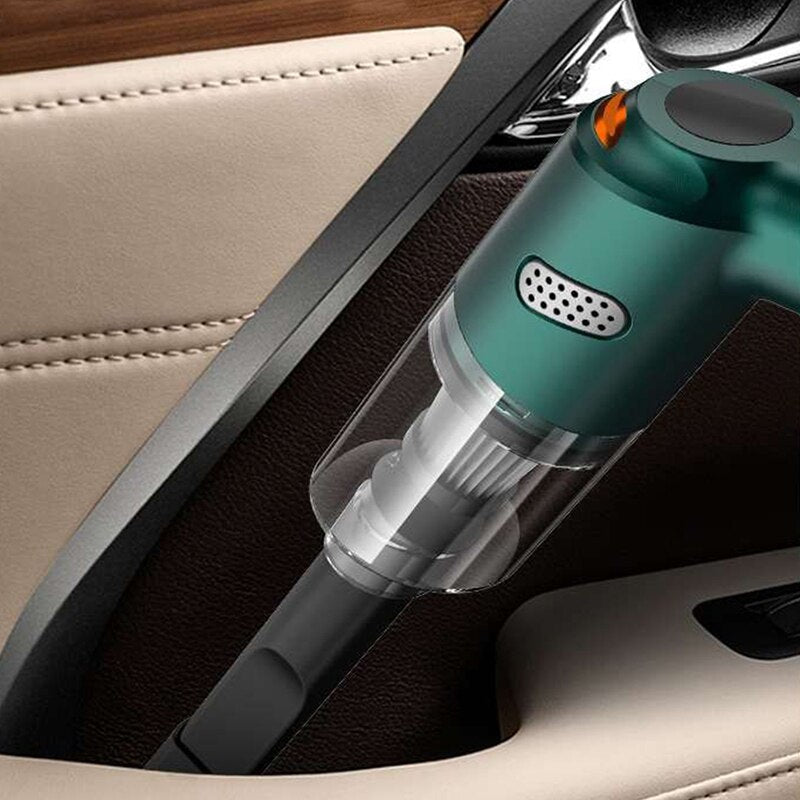 Portable Mini Car Vacuum Cleaner 15000Pa Rechargeable Handheld Automotive Vacuum Cleaner For Car Dust Catcher Cyclone Suction