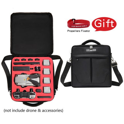 Portable Shoulder Bag for DJI Air 2S Single Carrying Case Waterproof Handbag Scratch Proof Box for Mavic Air 2/Air 2S Accessory Black Red Liner