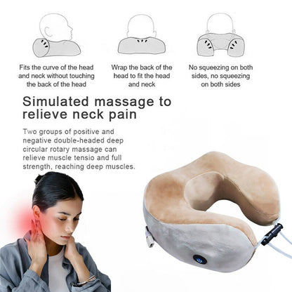 Portable U Shaped Neck Massager Electric Shoulder Massage Kneading Cervical Vibrator Pillow