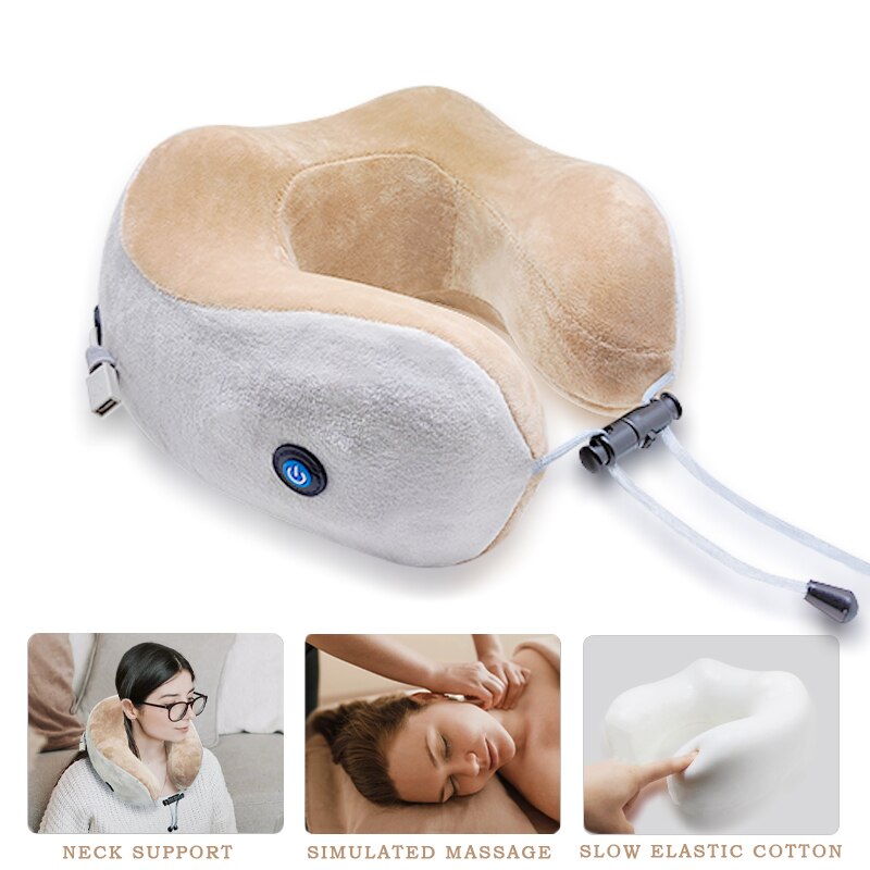 Portable U Shaped Neck Massager Electric Shoulder Massage Kneading Cervical Vibrator Pillow