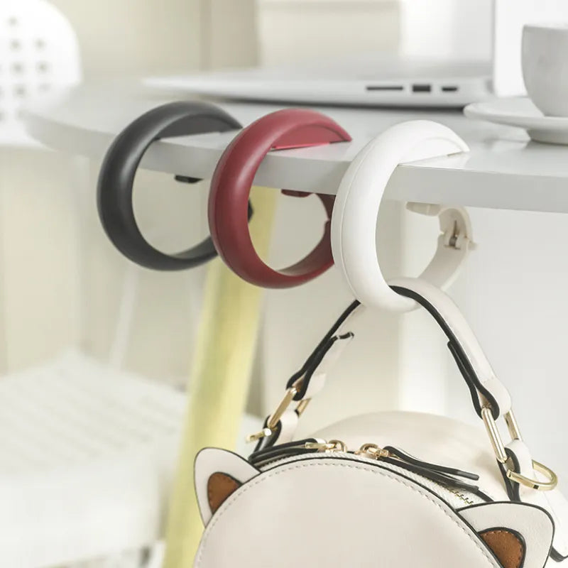 Punch-free Table Edge Hooks Handbag Bag Hanging Rack Home Office Organizer Hanger Bag Hook Bedroom Dormitory Multi-function Hook