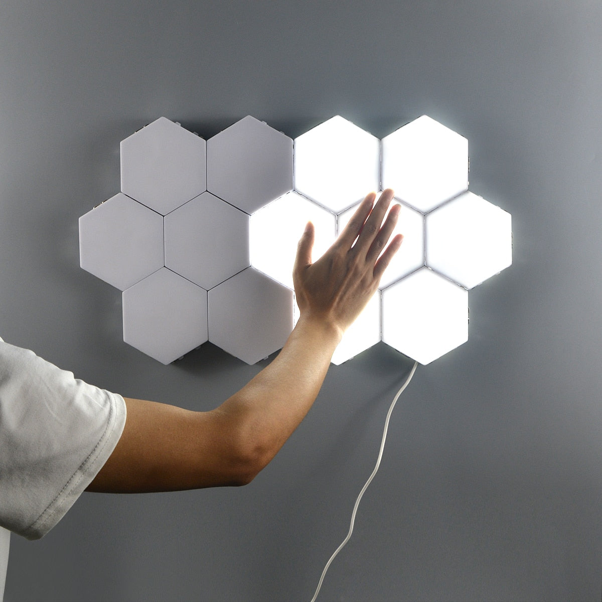 Quantum lamp LED Panel Light Magnetic Hexagons Modular Touch Sensitive sensor Lights DIY Wall Creative Decoration painel led