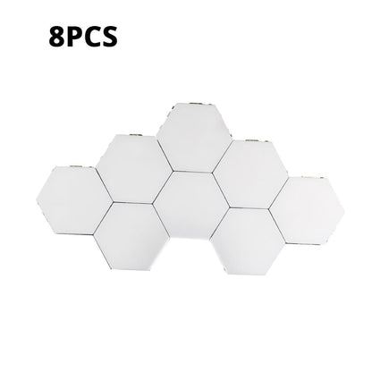 Quantum lamp LED Panel Light Magnetic Hexagons Modular Touch Sensitive sensor Lights DIY Wall Creative Decoration painel led 8pcs