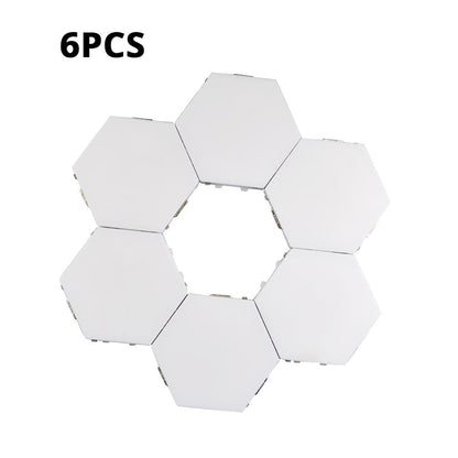 Quantum lamp LED Panel Light Magnetic Hexagons Modular Touch Sensitive sensor Lights DIY Wall Creative Decoration painel led 6pcs