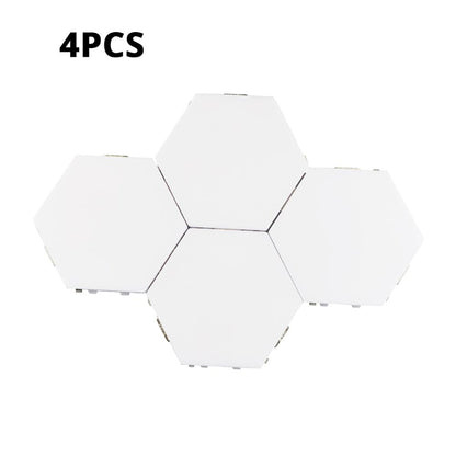 Quantum lamp LED Panel Light Magnetic Hexagons Modular Touch Sensitive sensor Lights DIY Wall Creative Decoration painel led 4pcs