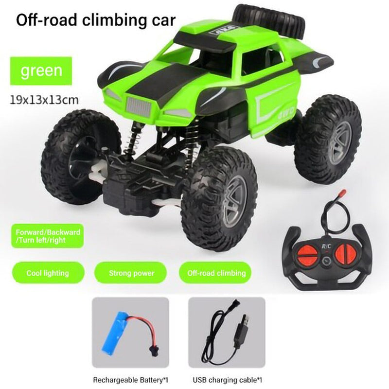 RC Car 4WD Radio Control Stunt Car Twisting Vehicle Drift RC Toys 360 Degree Rotating with with LED Light Off-Road for Kid Green