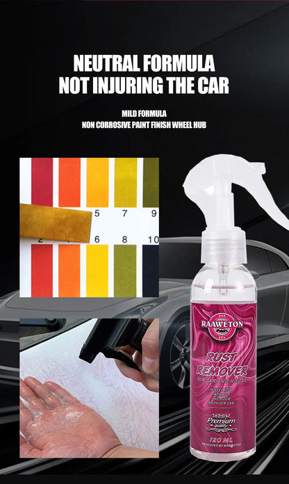 Rust Remover Spray Remove Iron Particles Car Paint Motorcycle RV Boat Faucet Metal Use Car Wax Car Wash Refurbishing Polishing