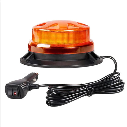 Magnetic Base LED Blue Emergency Strobe Light Car Police Roof Flashing Hazard Warning Light 12V/24V Vehicle Safety Beacon Lamp Yellow