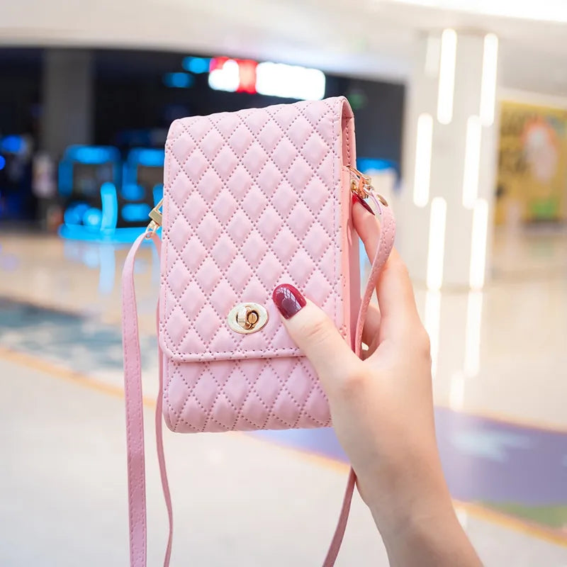 Wallet Small Fragrant Wind Bag With Shoulder Rope Case For iPhone Xiaomi Redmi Huawei OPPO VIVO Moto Google Nokia Realme Infinix