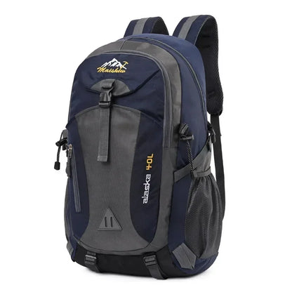 Quality Nylon Waterproof Travel Backpacks Men Climbing Travel Bags Hiking Backpack Outdoor Sport School Bag Men Backpack Women Dark blue