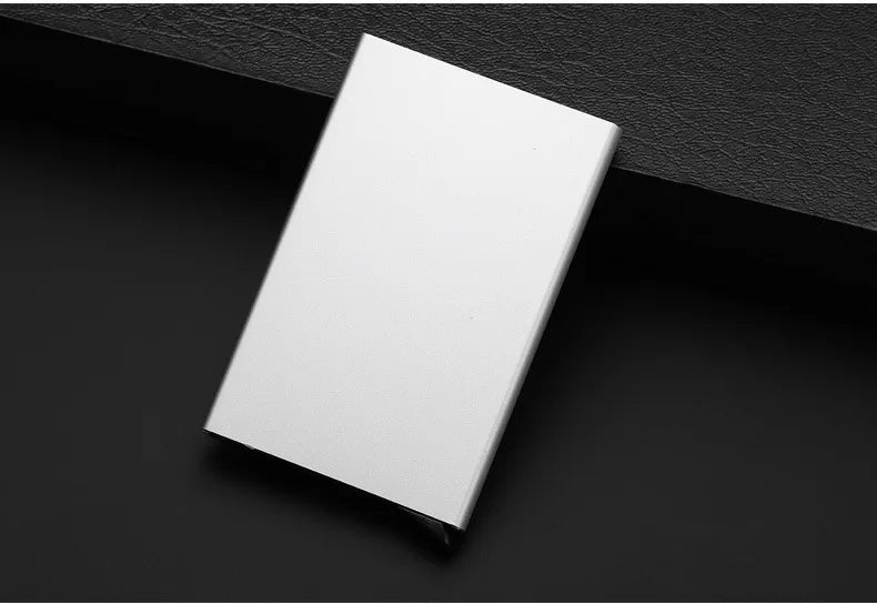 Anti-theft ID Credit Card Holder Minimalist Porte Carte Thin Aluminium Metal Wallets Pocket Case Bank Women Men Credit Card Box