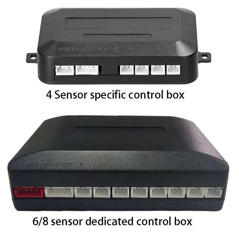 Multiple Radar Parking Sensor Kit Backlight Park tronic LED Display System Backup Monitor Detector Assistant 4/6/8 Radar Sensor