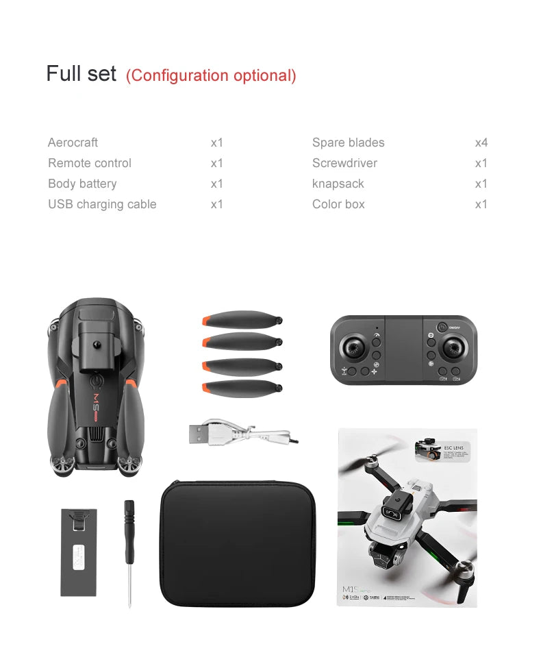 M1s Mini Drone 4k Profesional Three HD Camera Obstacle Avoidance Aerial Photography Brushless Motor Foldable Rc Quadcopter Toys