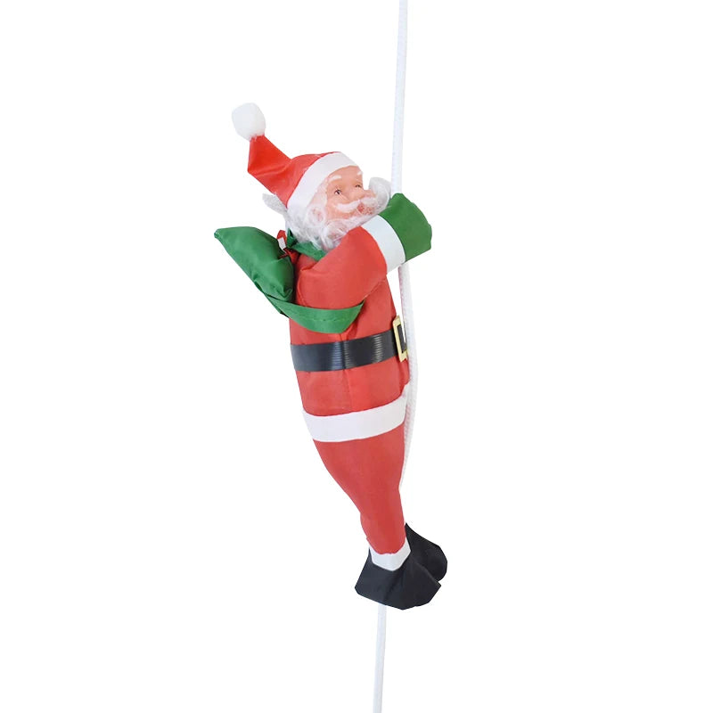 Christmas Ornaments Gift Climbing Ladder Santa Claus Christmas Tree Wall Hanging Pendants Climbing Rope Doll New Year Kids Toy