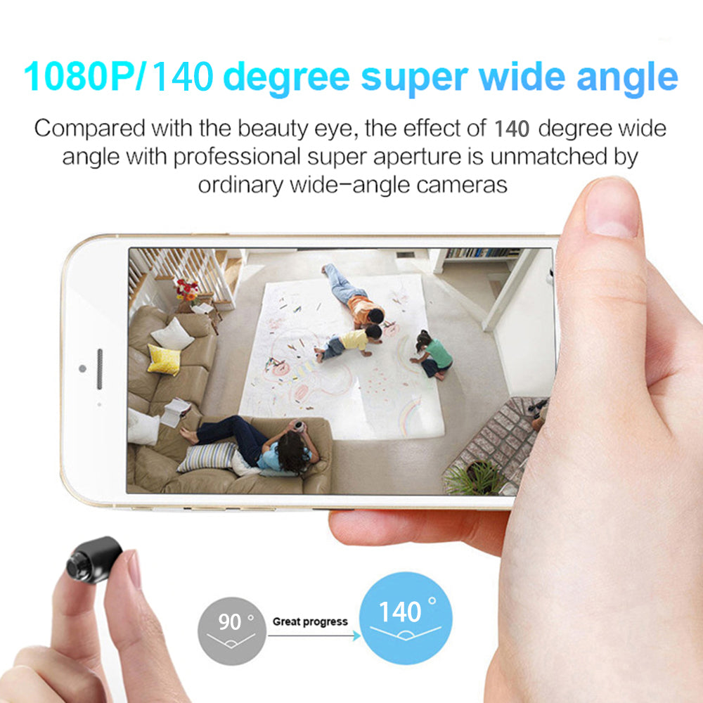 HD 1080P Mini WiFi Camera Indoor Home Security Wide Angle Night Vision Motion Surveillance Wireless Micro Camera Baby Monitor