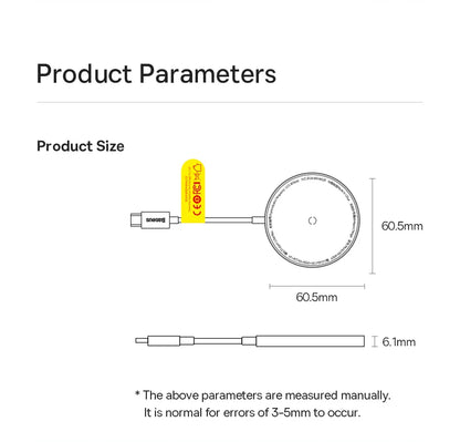 Baseus 15W Magnetic Wireless Charger For iPhone 14 Qi Fast Wireless Charging Pad For iPhone 15 14 13 Ultra Thin Phone Charger