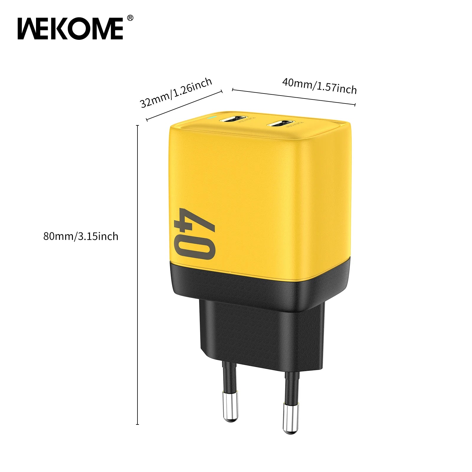 WEKOME GaN 40W/67W/100W Type C Charger Portable USB Charger Adapter QC4.0 PD PPS Fast Charging for iPhone Samsung Xiaomi Macbook