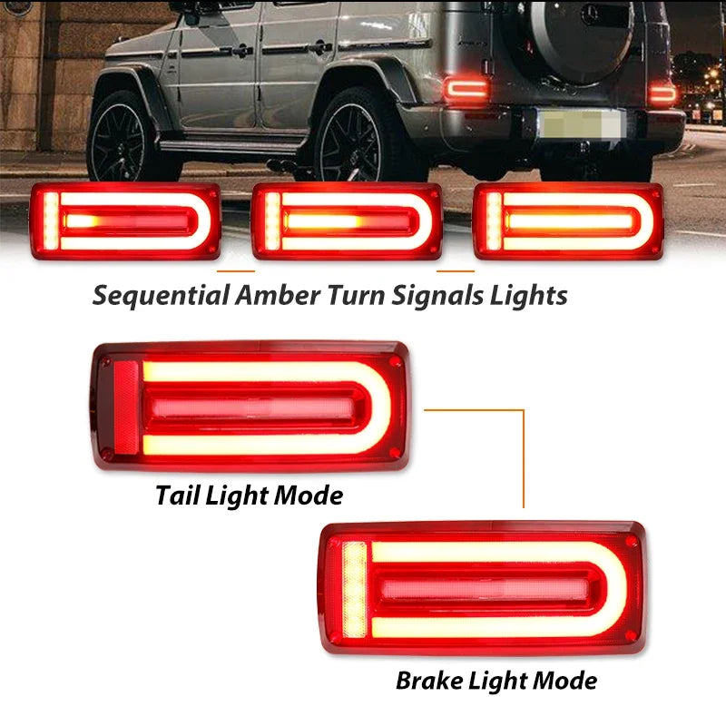 Tail Lights for Mercedes-Benz W463 G Class G500 G550 G55 G63 AMG 1990-2018 Driving Brake Reverse Fog Dynamic Turn Signal Lamp