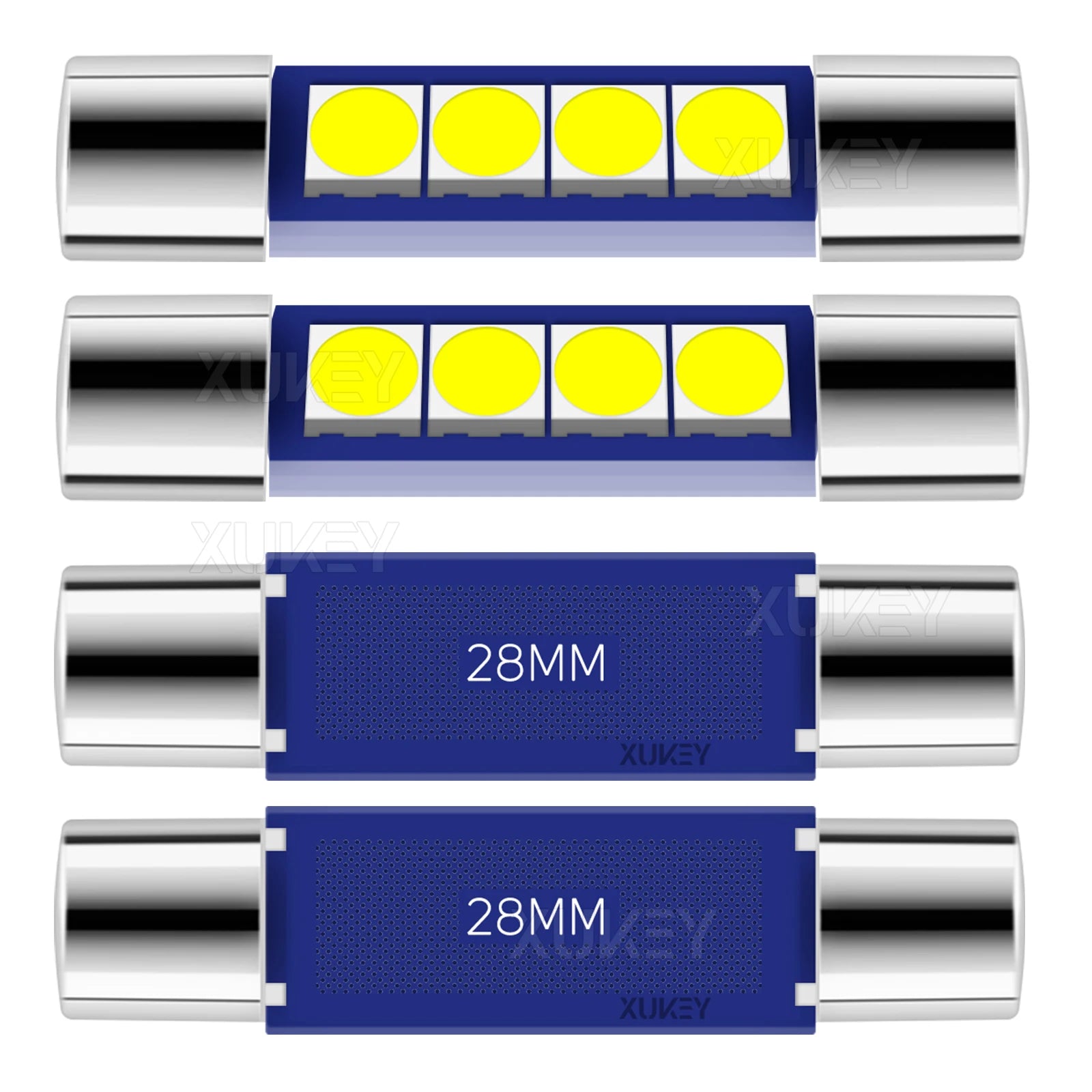 4 Pack 29 28mm LED Fuse 6614F 6612F TS-14V1CP LED Festoon Bulbs Car Interior Sun Visor Light Vanity Mirror Dome Lamp Replacement