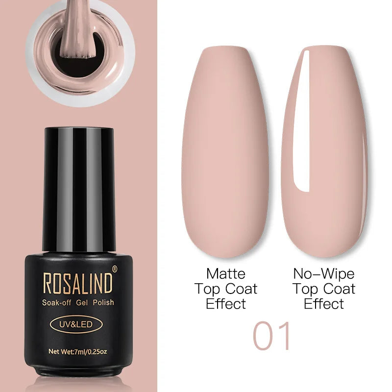 ROSALIND Gel Nail Polish Lamp All For Nails Art Manicure With Matt Base Top Coat Semi Permanant Gellak Nail Gel Polish Varnishes 01