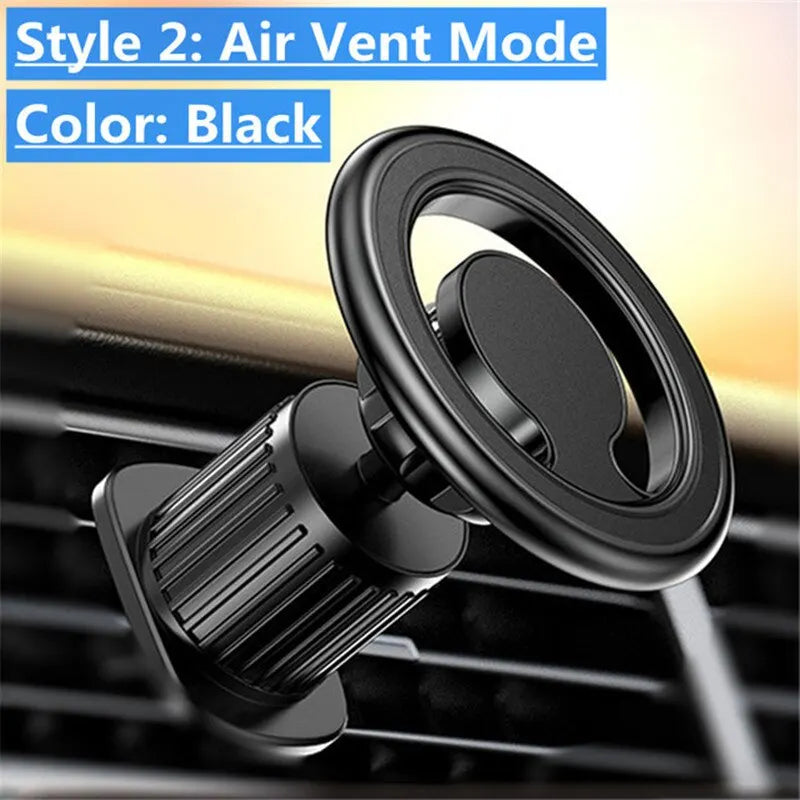 Magnetic Car Phone Holder Stand Magnet Car Mount Support GPS Mobile Bracket in Car For Macsafe iPhone 15 14 13 12 Samsung Xiaomi Air Vent black