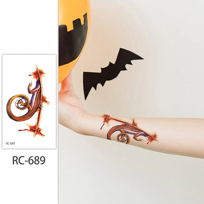 Halloween Waterproof Temporary Tattoos Paper For Men Women Boy Scar Wound Realistic Blood Injury Fash Tattoo Sticker RC-689