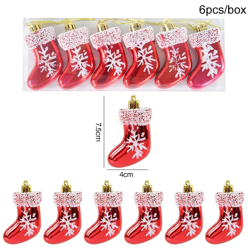 6pcs Christmas Lollipop Candy Cane Pendant Xmas Tree Hanging Ball Ornaments Christmas Decorations for Home 2024 New Year Gift Set9