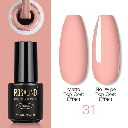 ROSALIND Gel Nail Polish Lamp All For Nails Art Manicure With Matt Base Top Coat Semi Permanant Gellak Nail Gel Polish Varnishes 31