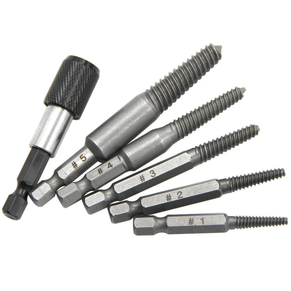 10pc Hexagonal Shank Broken Head Screw Extractor Screw Broken Head Screwdriver for Taking out Electric Drill Tool Set 6pcs