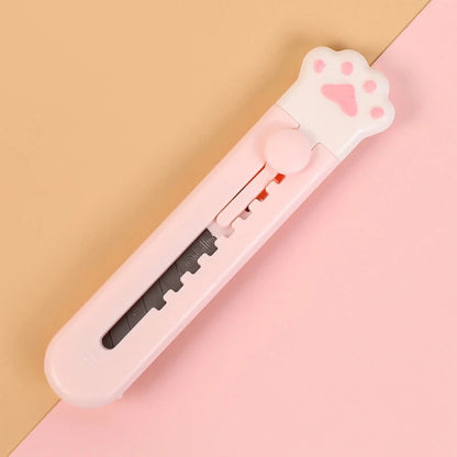 1Pc Art Cutter Kawaii Cat Claw Utility Knife Student Art Supplies DIY Tools Girl Gifts Creative Stationery School Supplies