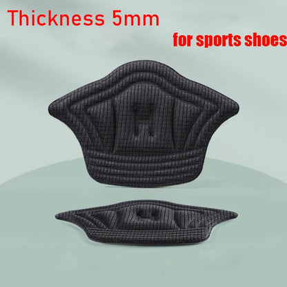 2pcs Shoe Heel Insoles Foot Heel Pad Sports Shoes Adjustable Antiwear Feet Inserts Insoles Heel Protector Sticker Insole Brioche B- Black As picture