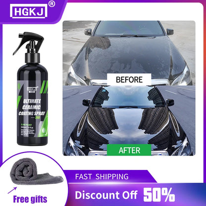 9H Ceramic Car Coating Hydrochromo Paint Care Nano Top Quick Coat Polymer Detail Protection Liquid Wax Car Care HGKJ S6