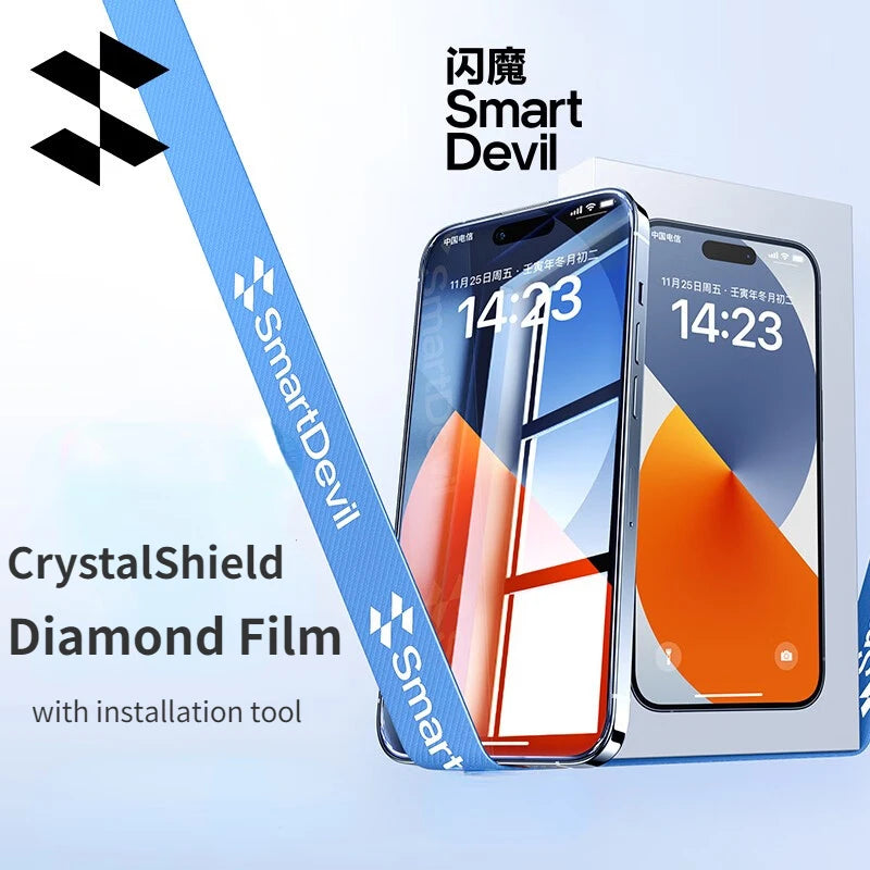Crystal Dust-proof Tempered Glass for iPhone 14 13 12 Pro Max HD Full Cover Screen Protector Anti-fingerprint Film for iP 13 Pro Max