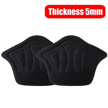 Insoles Patch Heel Pads for Sport Shoes Adjustable Size Antiwear Feet Pad Cushion Insert Insole Heel Protector Back Sticker C (Black-5mm)