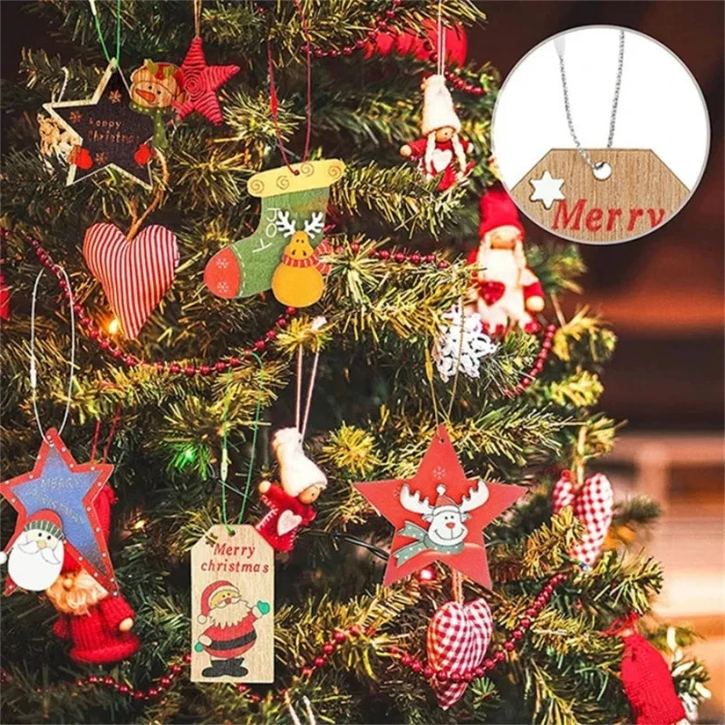 100Pcs Christmas Ornaments Hanger String Ornament Hook Ropes Precut String with Snaps Locking for Xmas Ornament Hanging Decor