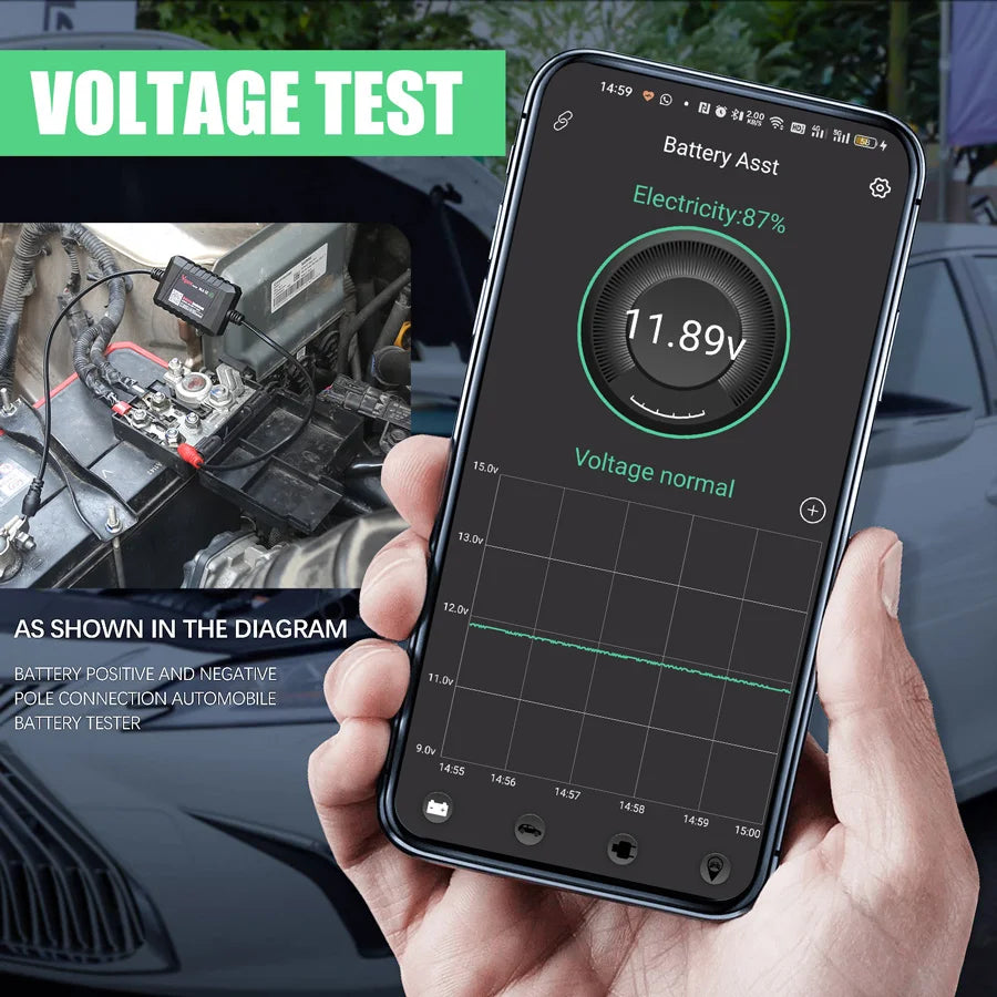 New Vgate BA100 Car Battery Tester Battery Assistant BlueTooth 4.0 Wireless Diagnositic Analyzer Monitor for Android & iOS