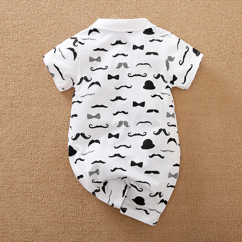 Summer Newborn Baby Romper Gentleman Onesies Jumpsuit Toddler Infant Clothes Baby Outfit Short sleeve0-18Months