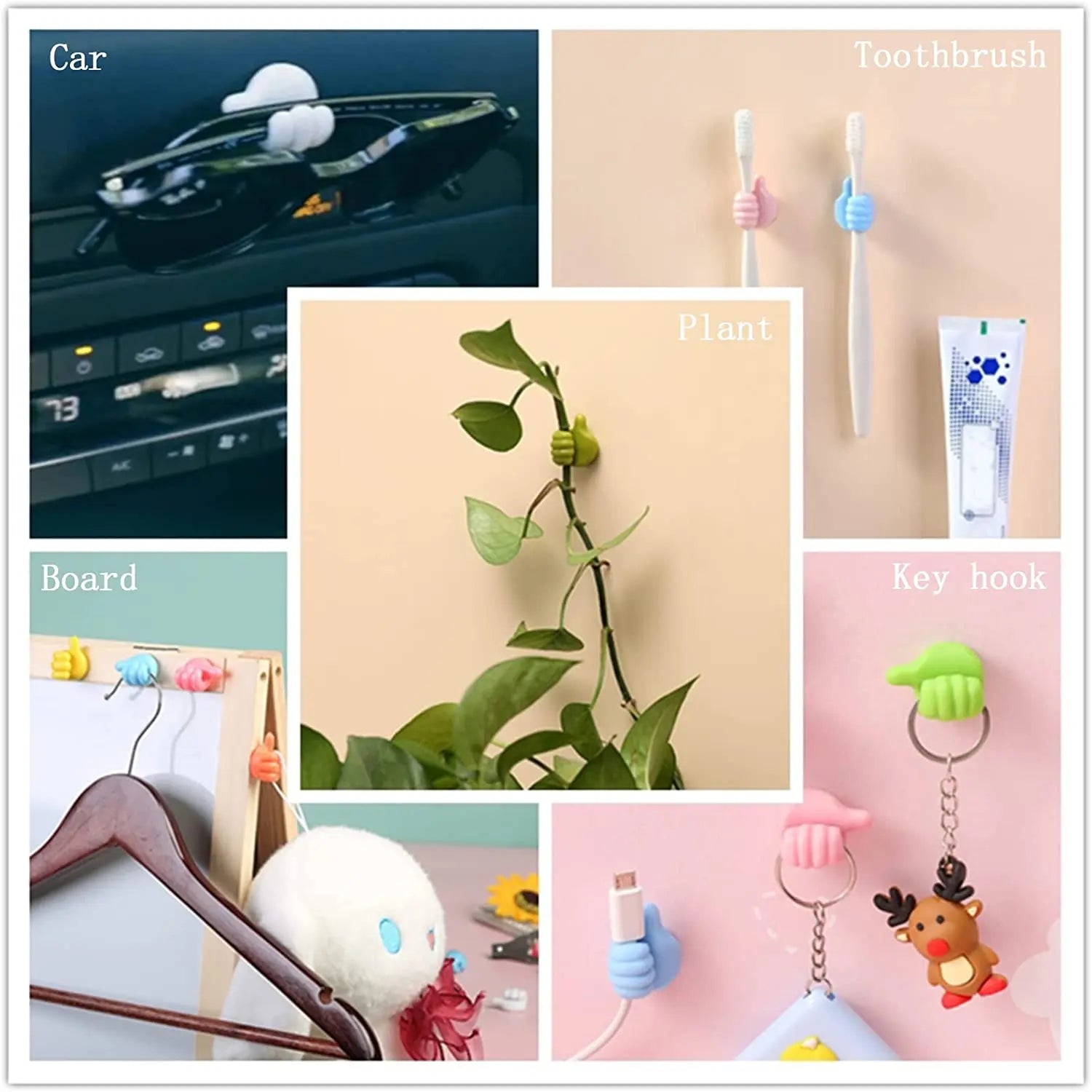 Multifunctional Cable Organizer Clip Holder Thumb Hooks Wire Wall Hooks Hanger Storage Cable Holder For Earphone Mouse Car Home