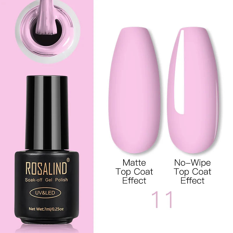 ROSALIND Gel Nail Polish Lamp All For Nails Art Manicure With Matt Base Top Coat Semi Permanant Gellak Nail Gel Polish Varnishes 11