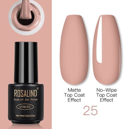 ROSALIND Gel Nail Polish Lamp All For Nails Art Manicure With Matt Base Top Coat Semi Permanant Gellak Nail Gel Polish Varnishes 25