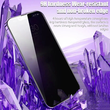 4Pcs Anti-spy Tempered Glass For IPhone 15 11 12 13 Pro Max Full Cover Privacy Screen Protector For iPhone 14 15 Plus XS MAX XR