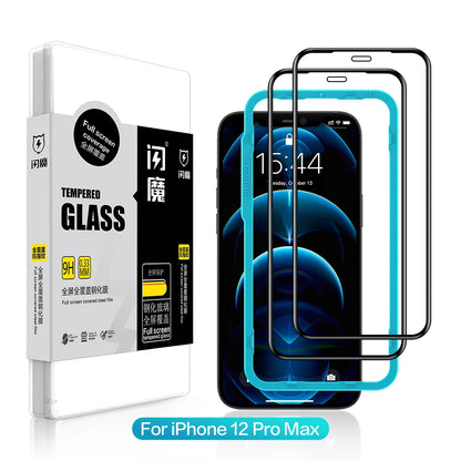 Screen Protector For iPhone 11 13 Pro Max 9H Tempered Glass Film for 12/12 mini/12 Pro Max XR Xs Max Clear Full Cover 2pcs iPhone12ProMax