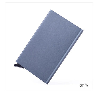 Anti-theft ID Credit Card Holder Simple Porte Carte Thin Aluminium Metal Wallets Pocket Case Bank Women Men Credit Card Box